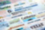 Stack of driver's licenses from various states
