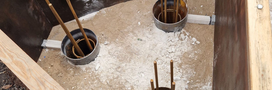 Installation Of Grundomat Piles And Concrete Caps.