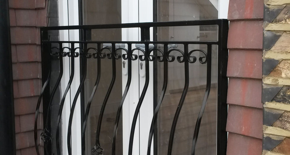 Black juliet balcony