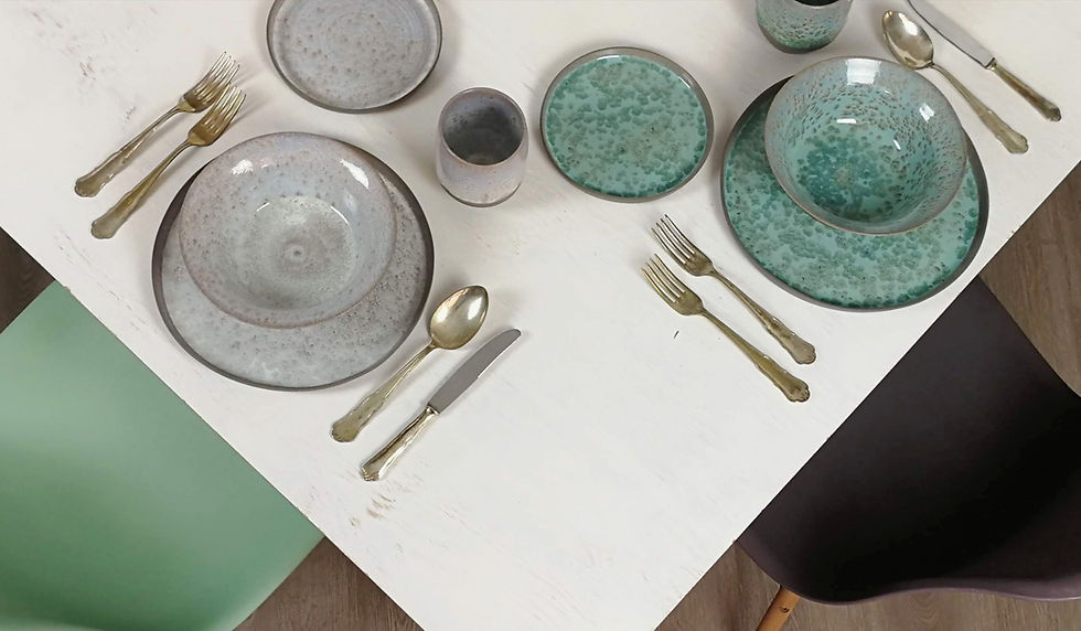 Thumbnail: STONEWARE TABLEWARE CRYSTAL WATER & CHERRY BLOSSOM  COLLECTIONS SPECIAL  PIATTI GRES OFFERTA SPECIALE CERAMICA