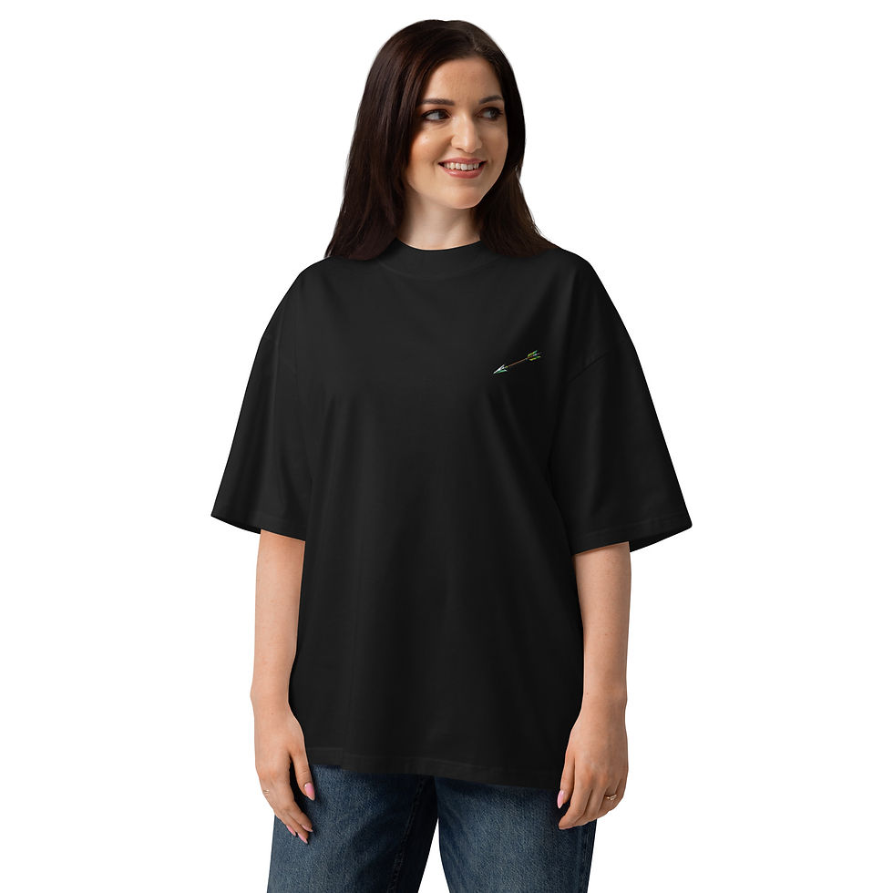 Miniatura: Camiseta Deadeye unissex orgânica oversized de gola alta