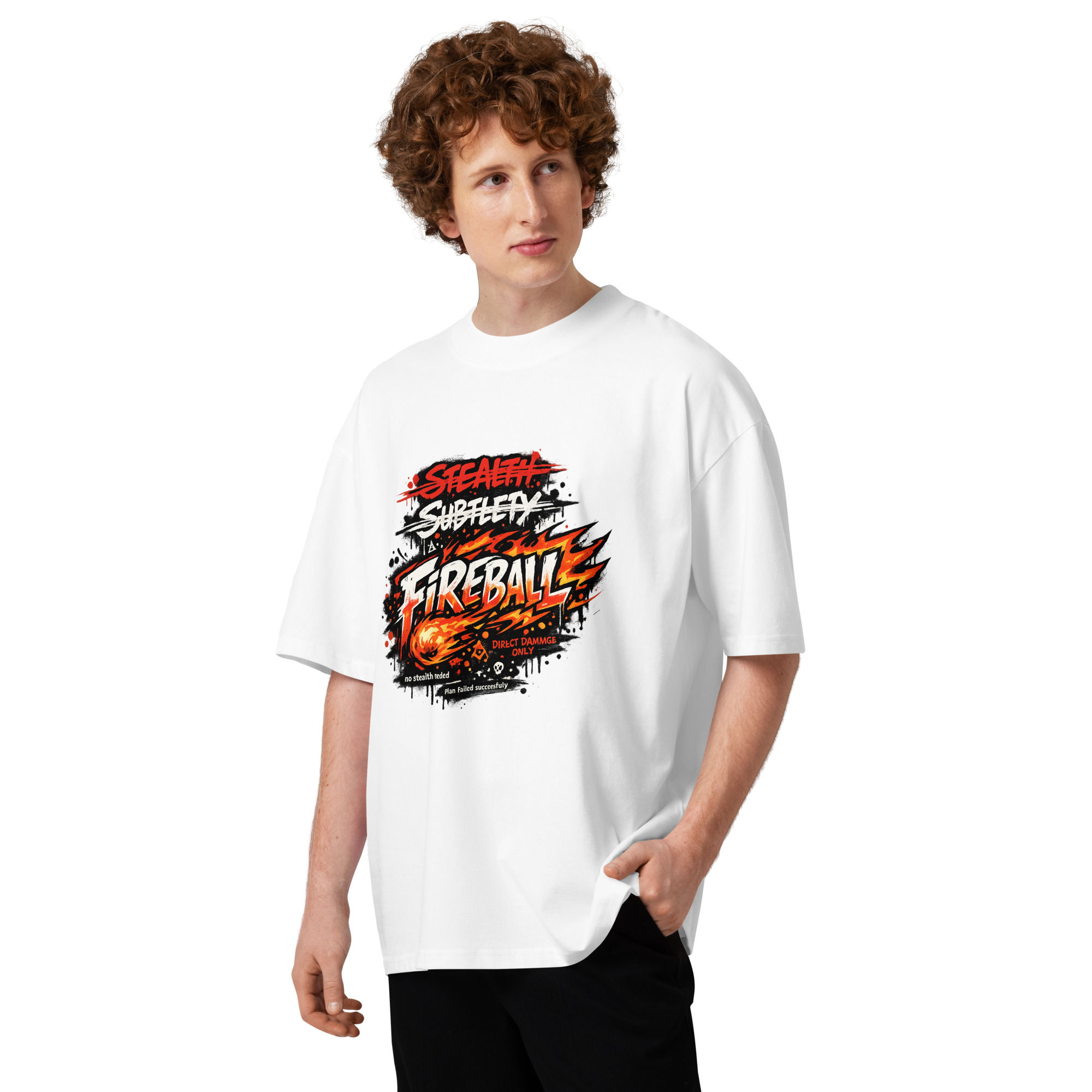 Camiseta Ember Shift unissex orgânica oversized de gola alta