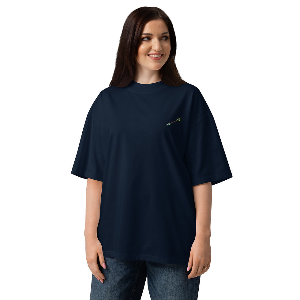 Miniatura: Camiseta Deadeye unissex orgânica oversized de gola alta