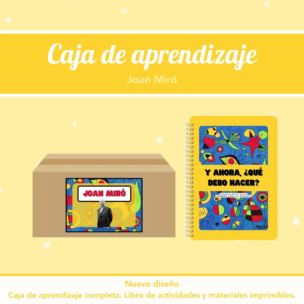 Caja de aprendizaje sobre Joan Miró para infantil con actividades prácticas y materiales descargables