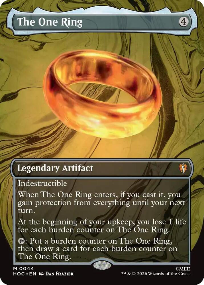 The One Ring (Borderless) - The Hobbit: Eternal-Legal (HOC)