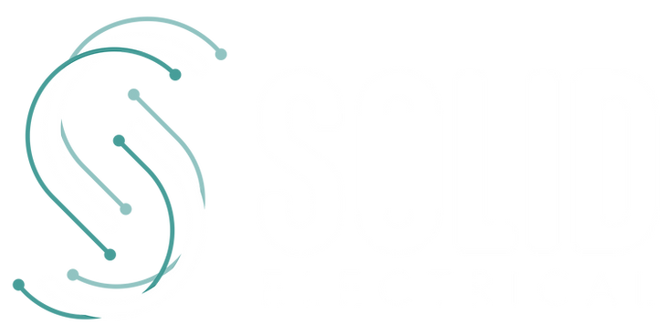 Solid Electrical logo, made from LED lights