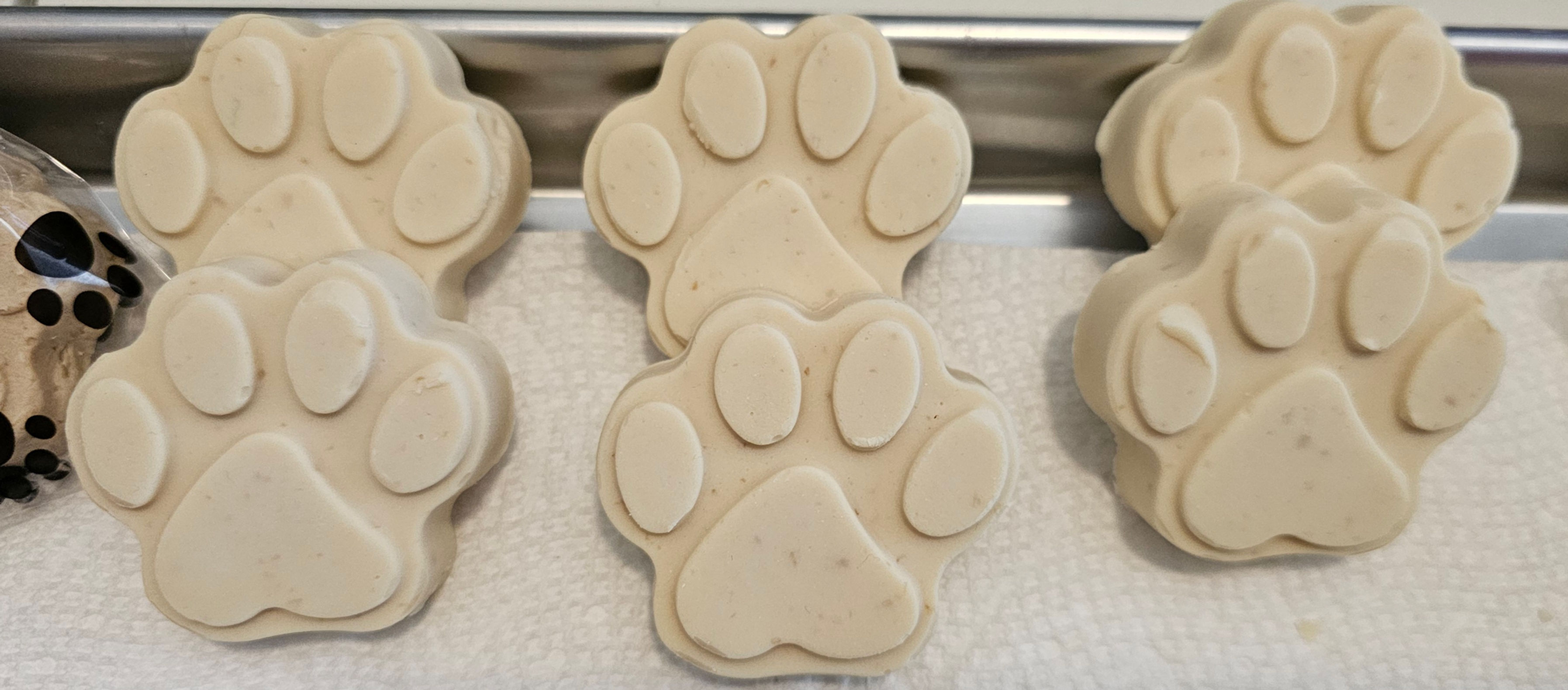 Oatmeal Milk Honey & Caribbean Teakwood People Dog Paw Soap Bars