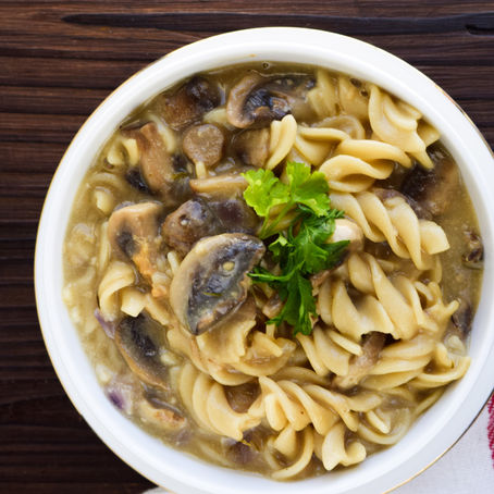 One Pot Creamy Mushroom Stroganoff
