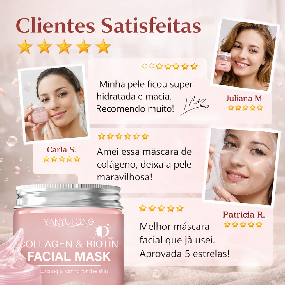 Miniatura: Máscara Peeling de Colágeno com Biotina – Hidratação Profunda e Renovação