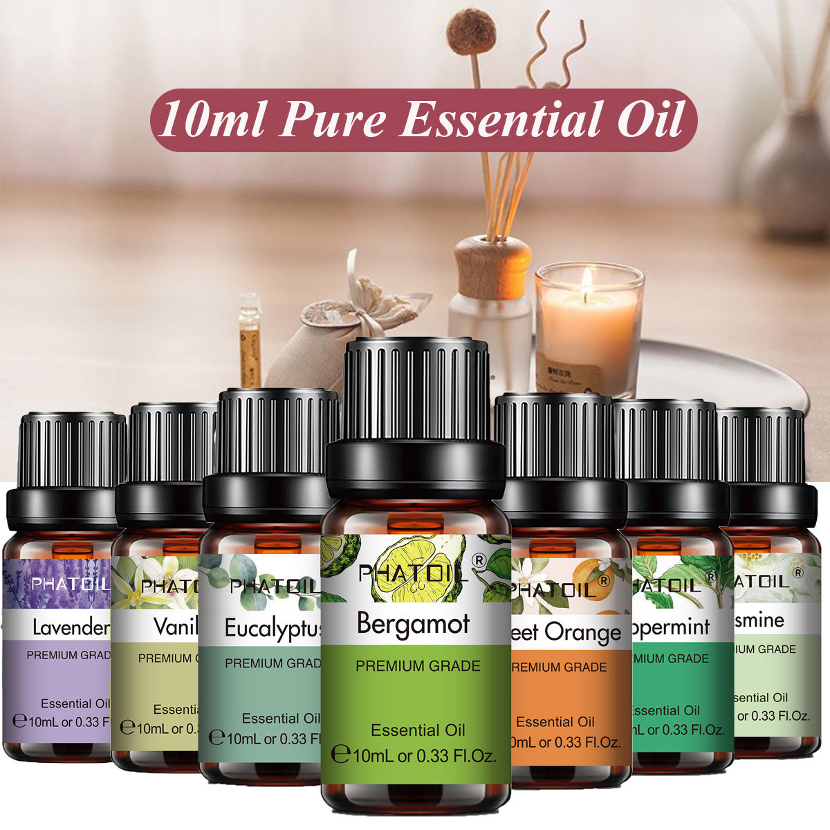 Óleo Essencial PHATOIL 100% Puro – Aromaterapia, Relaxamento e Bem-Estar