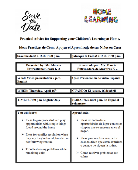 Parent Remote Learning Workshop!