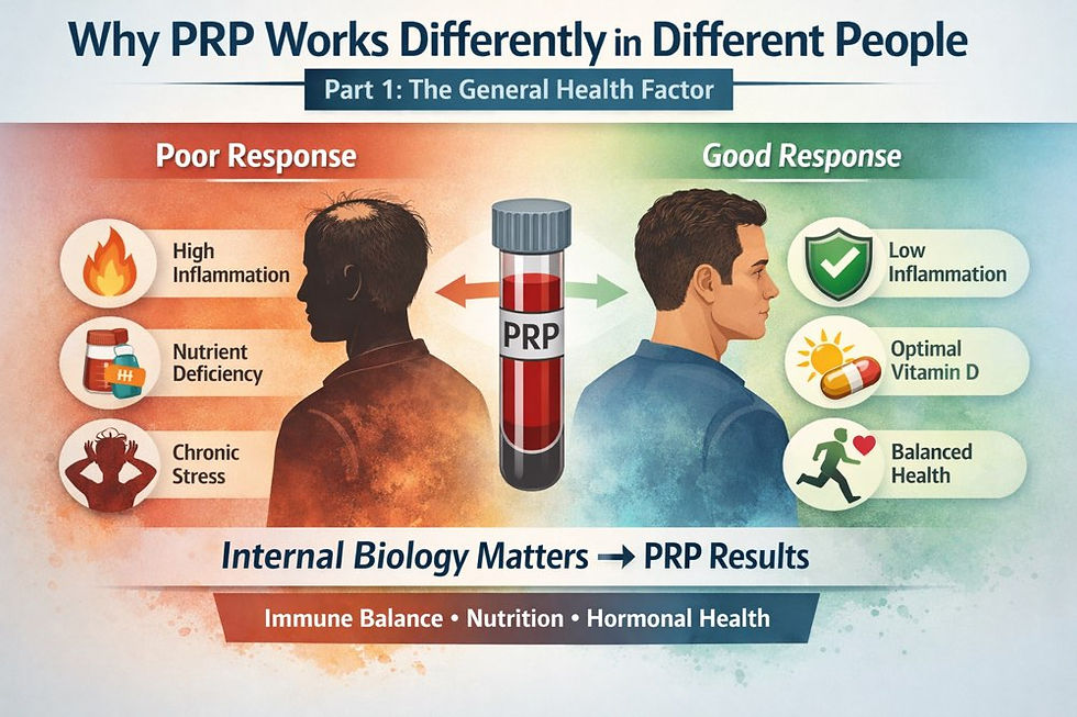 Why PRP Hair treatment Works Differently in Different People - Part 1: The General Health Issue