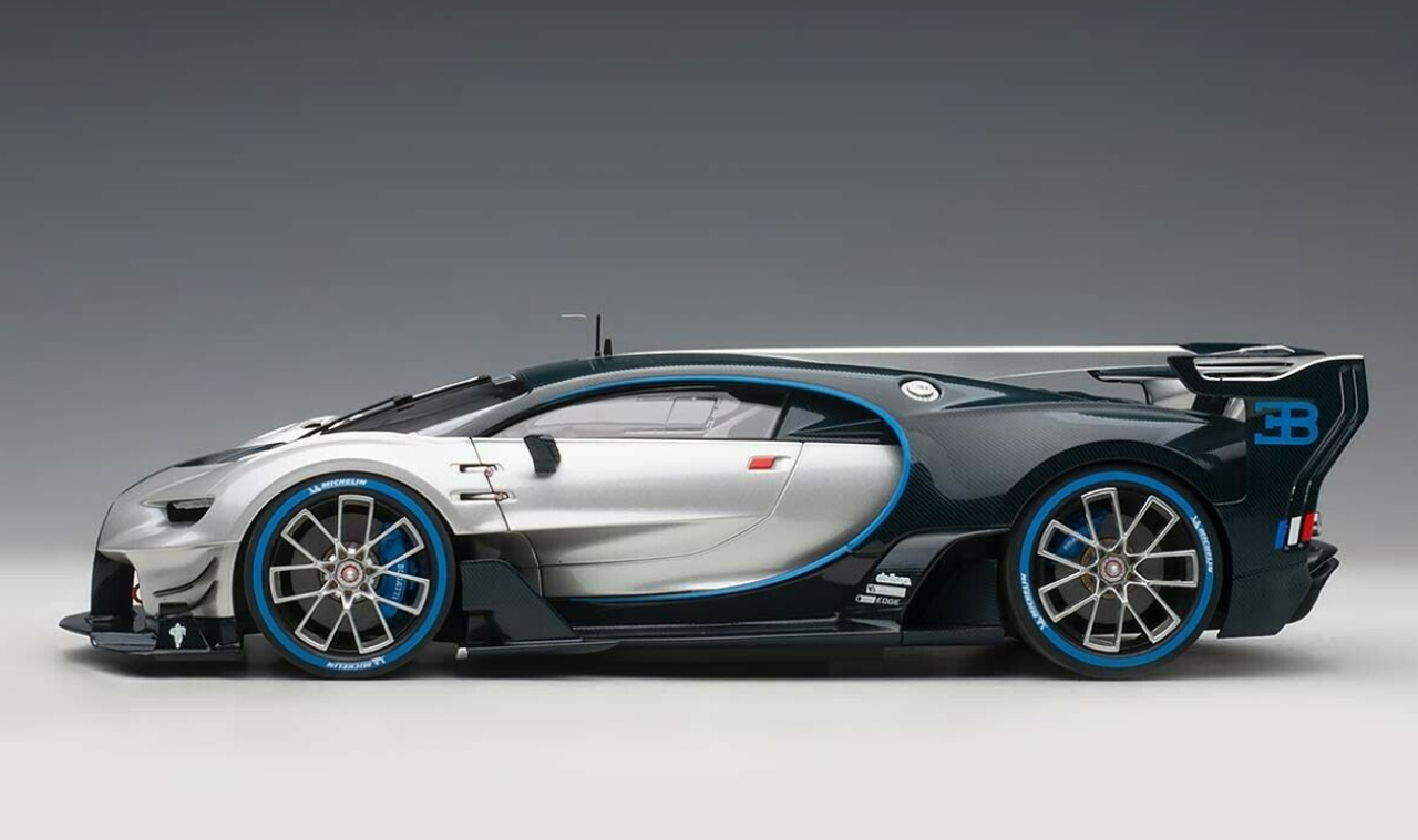 1/18 AUTOart Bugatti Vision Gran Turismo (Silver & Blue Carbon