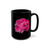 Thumbnail: Pink Peony - Black Ceramic Mug