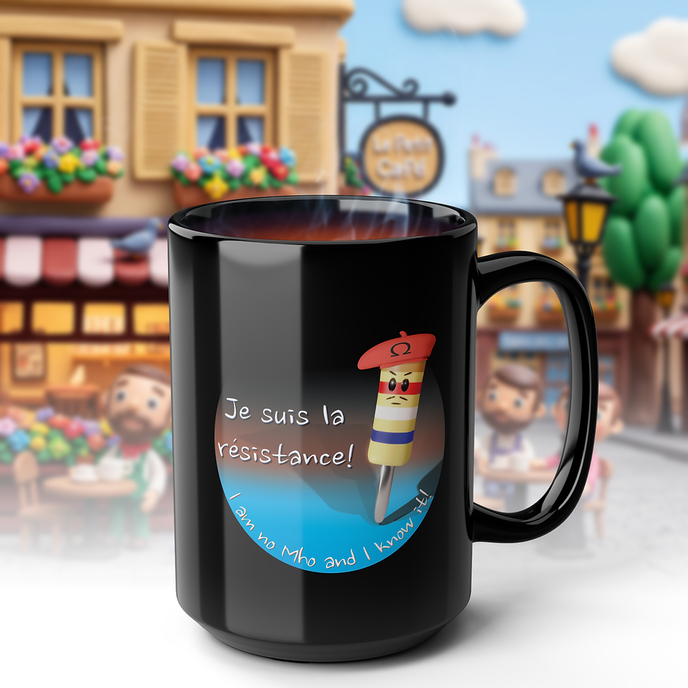 Je Suis La Resistance Black Ceramic Mug