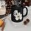 Thumbnail: Dotted Hawthorn Blossom Black Ceramic Mug