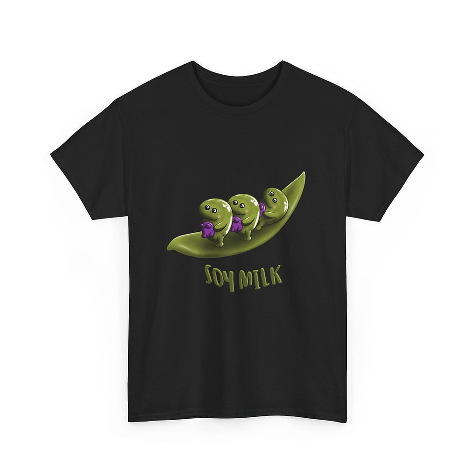Thumbnail: black Soy Milk - Soy Beans with Udders T-shirt