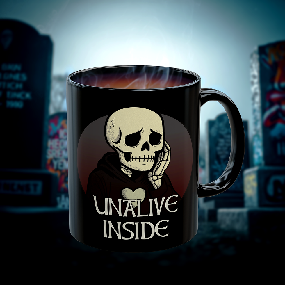 Unalive Inside - Black Ceramic Mug