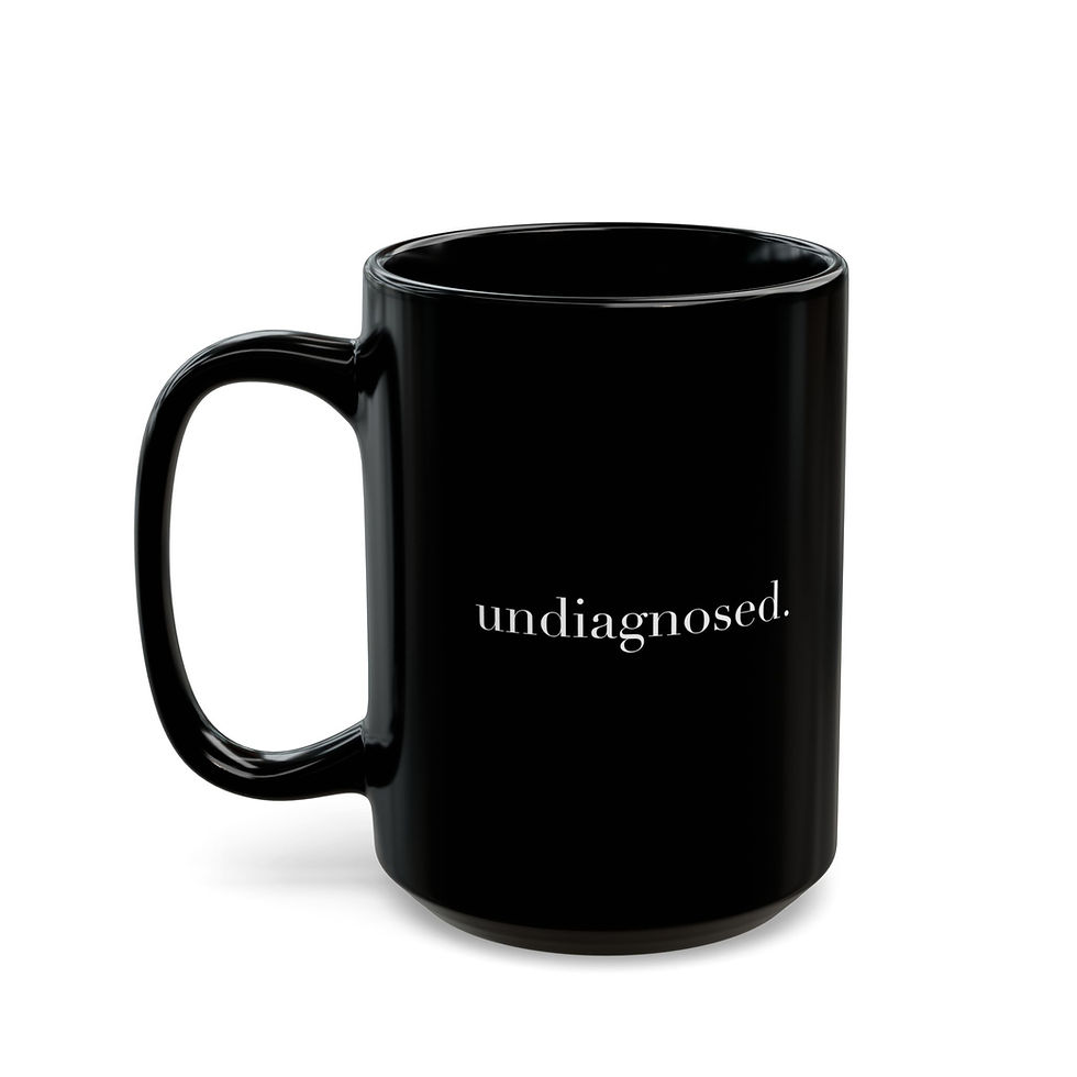Thumbnail: undiagnosed - Black ceramic coffee mug left view