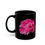 Thumbnail: Pink Peony - Black Ceramic Mug
