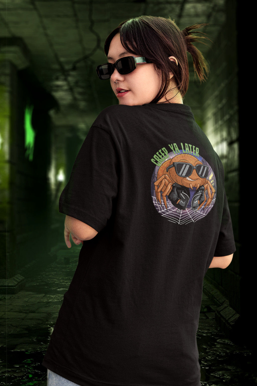 Creep Ya Later - Cool Spider Halloween Party T-Shirt spooky underground scene
