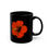 Thumbnail: Red Hibiscus Flower - Black Ceramic Mug