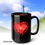 Thumbnail: Red Heart Bursting with Hearts Black Ceramic Mug