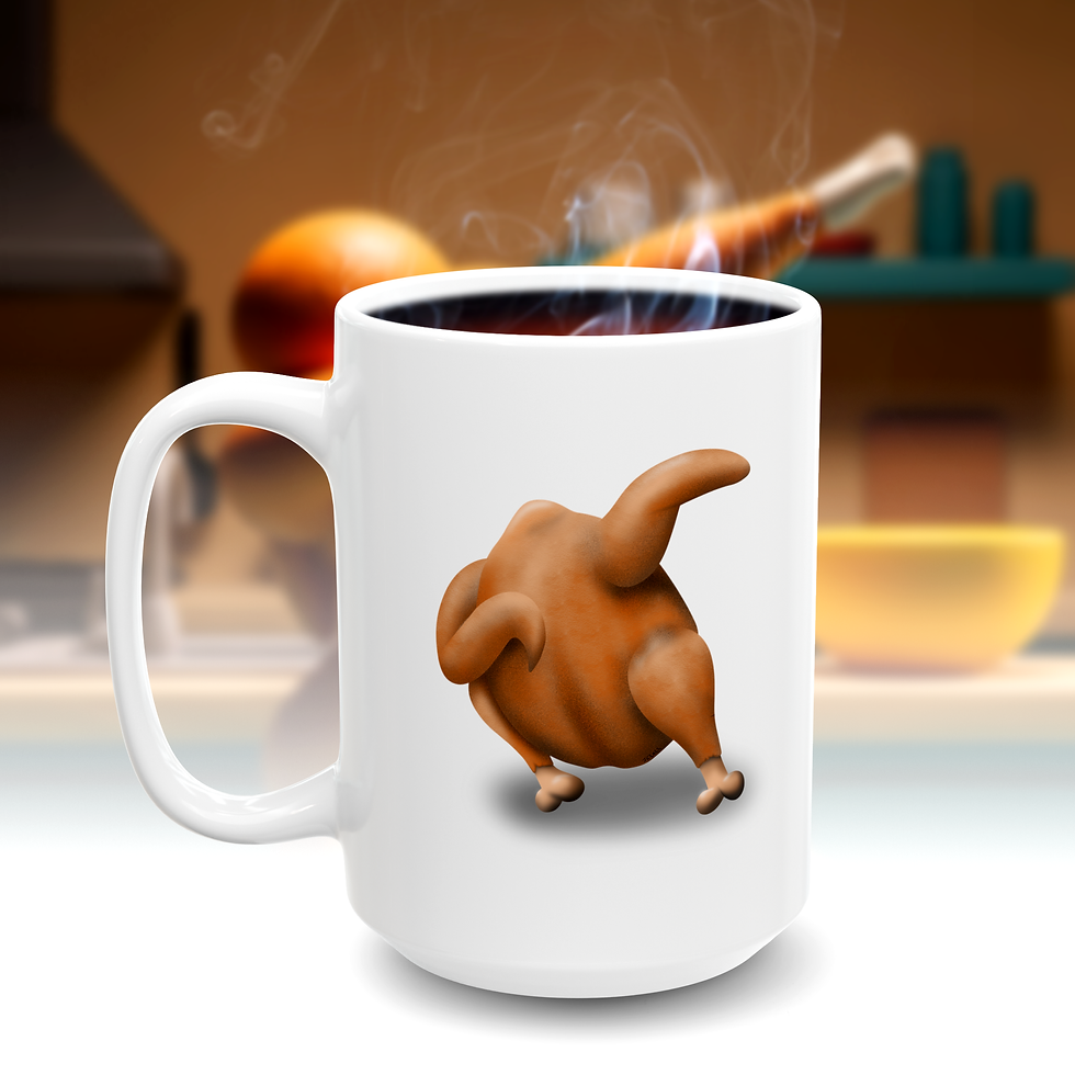 Dabbing Roast Chicken - White Ceramic Mug
