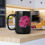 Thumbnail: Pink Peony - Black Ceramic Mug