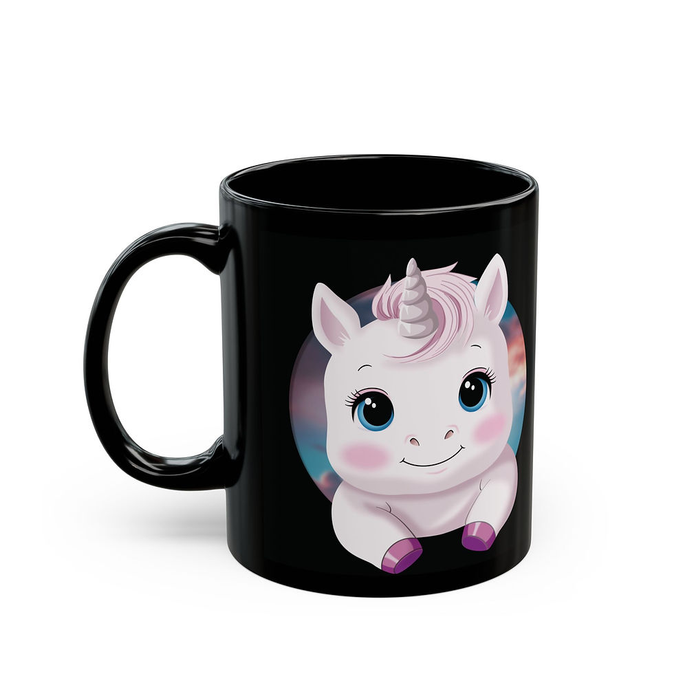 Thumbnail: Black Baby Unicorn Mug