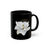 Thumbnail: White Magnolia - Black Ceramic Mug