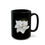 Thumbnail: White Magnolia - Black Ceramic Mug