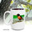 Thumbnail: White ceramic mug with an American Robin perched on a branch,  inside the outline of the state of Connecticut