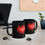 Thumbnail: Red Heart Bursting with Hearts Black Ceramic Mug