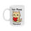 Thumbnail: ceramic mug with a kawaii cat holding a red heart and the text ‘You Rank Tolerated.’ left view