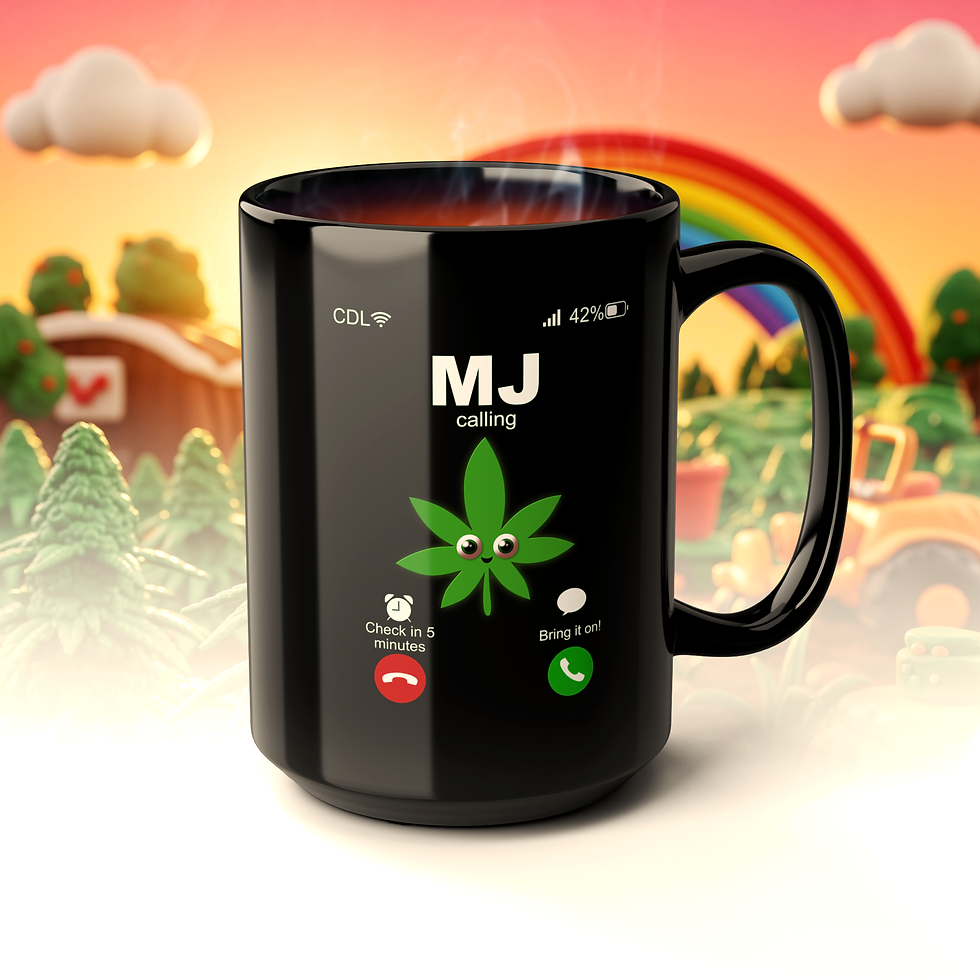 MJ Calling - Black Ceramic Mug