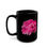 Thumbnail: Pink Peony - Black Ceramic Mug