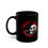 Thumbnail: Raven and Skull - Black Ceramic Mug