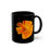 Thumbnail: Golden Poppy Blossom - Black Ceramic Mug