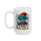 Thumbnail: Blue mischievous elf with glasses and lightning bolts, “ELFGPT Chaos Maximus” design on holiday mug left view