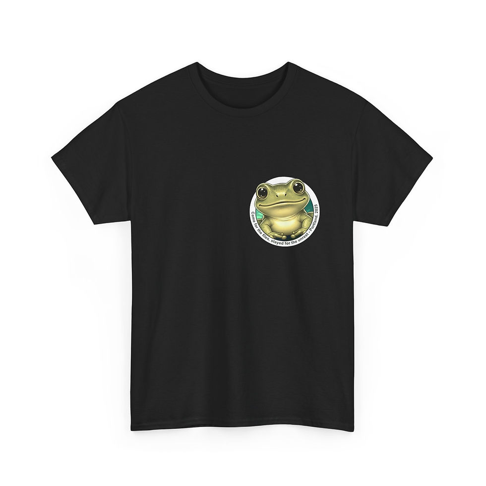 Thumbnail: black Portland Frog - I came for the files, stayed for the unrest - t-shirt front view