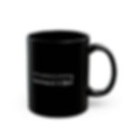 Thumbnail: Black ceramic mug with saying "Intelligence is Artificial, Ignorance is Real"  11oz right view