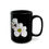 Thumbnail: Dotted Hawthorn Blossom Black Ceramic Mug