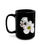 Thumbnail: Dotted Hawthorn Blossom Black Ceramic Mug