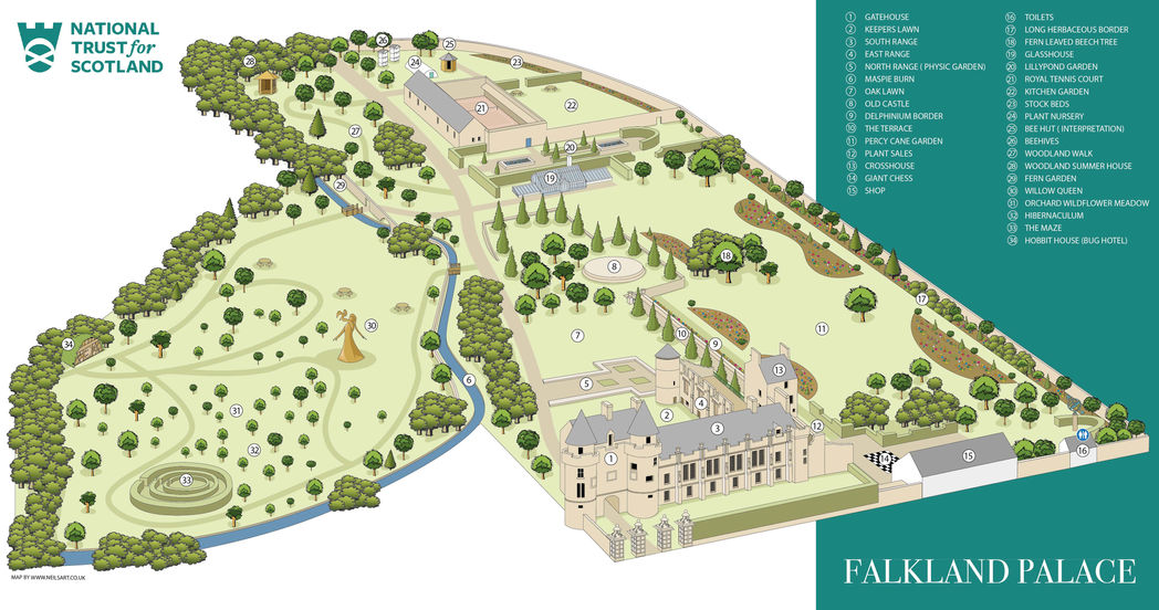 Falkland Palace Visitor Map