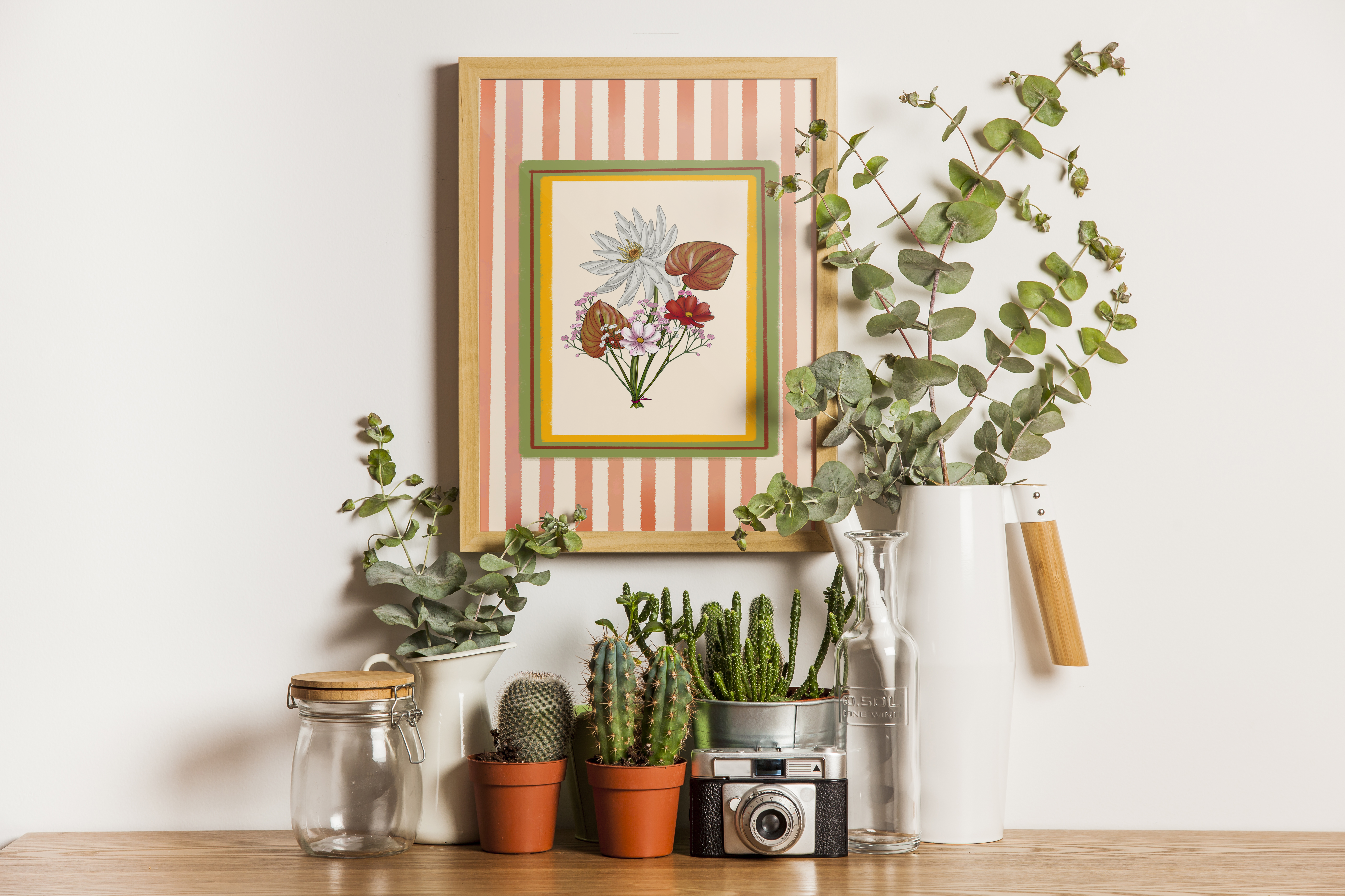 Affiche fleur lotus aquarelle poétique – illustration florale symbolique – création artisanale bretonne