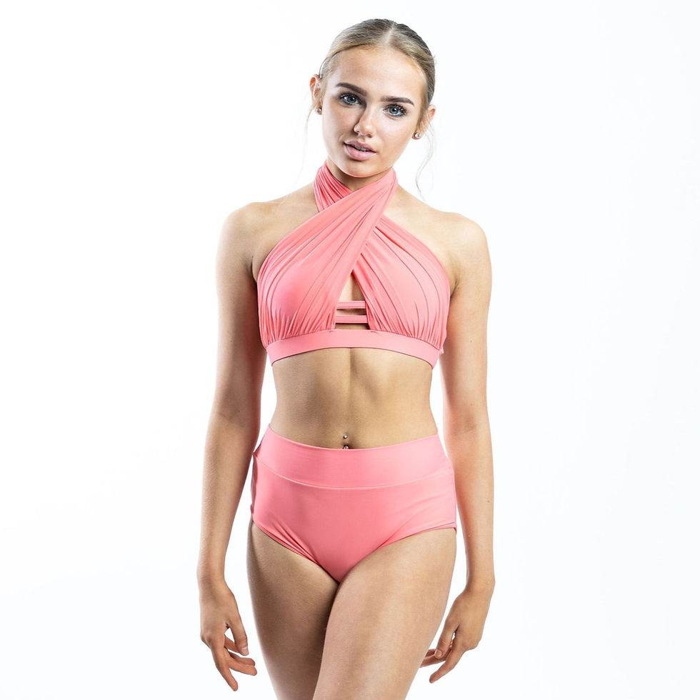 Coral Duchess Halter Lyrical Set