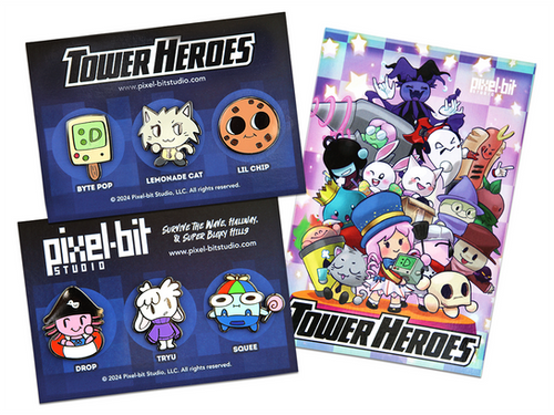 Tower Heroes & Pixel-bit Studio Pin Sets | Pixel-bit Studio