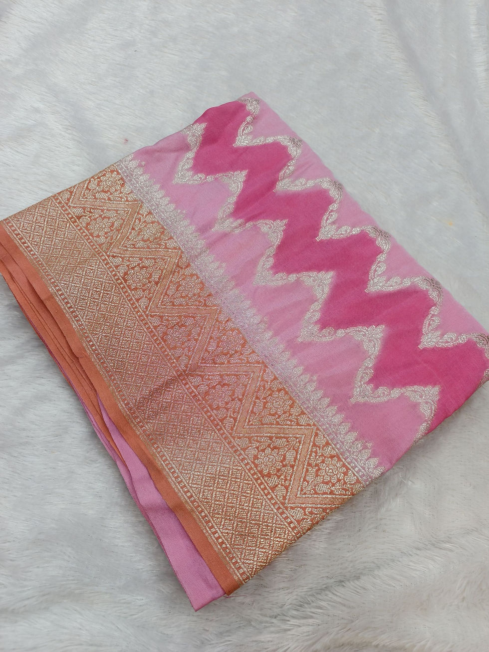 Thumbnail: Banarasi silk saree with hand brush work
