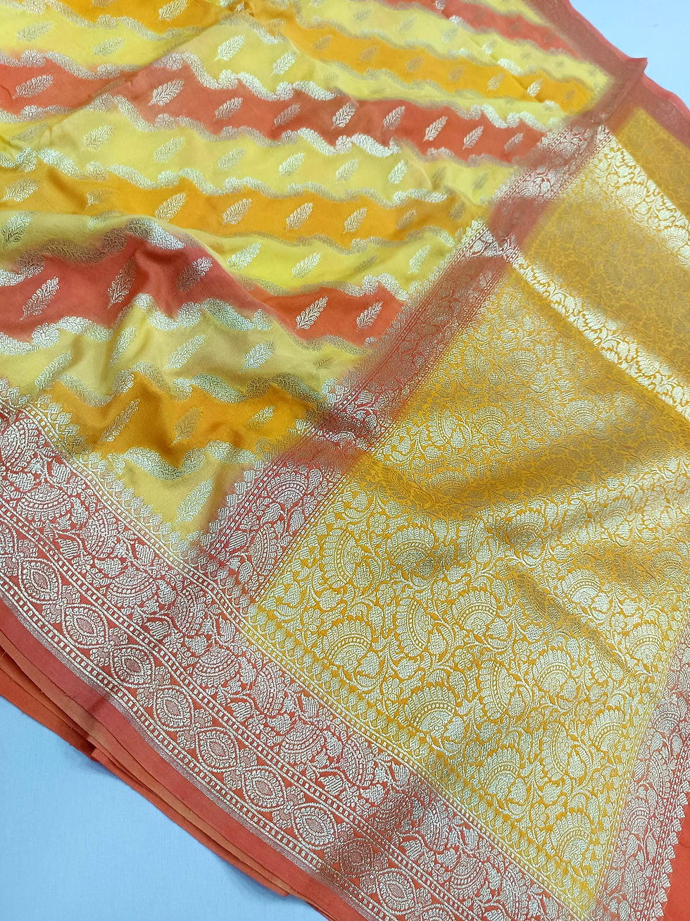 Thumbnail: Banarasi silk saree with hand brush work